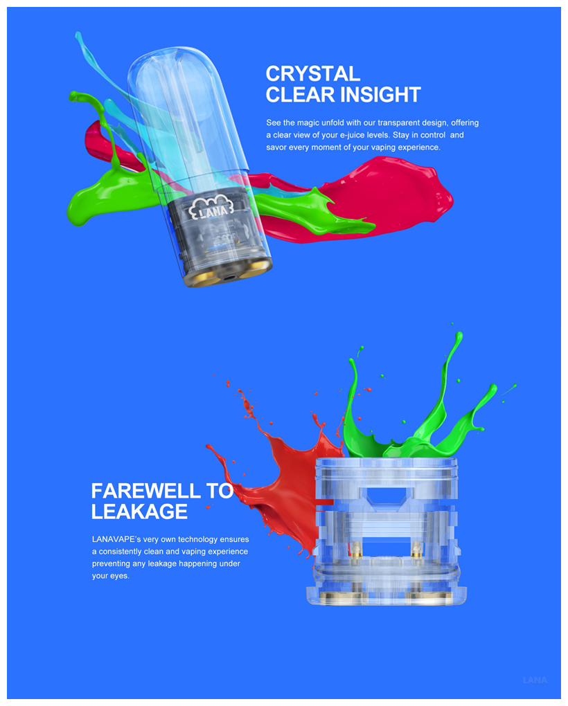 LANA拉娜發光系列通用一代煙彈 2025新款【烏龍茶】