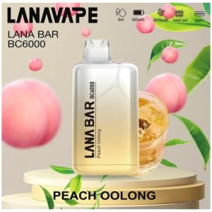 Lana拉娜電子煙拋棄式一次性6000口-可充電【蜜桃烏龍茶】